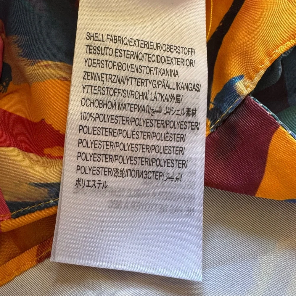 Farm Rio Tropical Floral Printed Colorful Layered Maxi Dress Size L Tie Straps - Picture 14 of 14